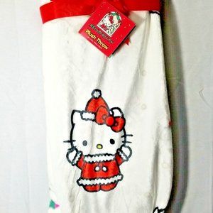 Sanrio Hello Kitty Christmas Santa Tree Plush Throw Blanket 50in x 70in 2023 NWT
